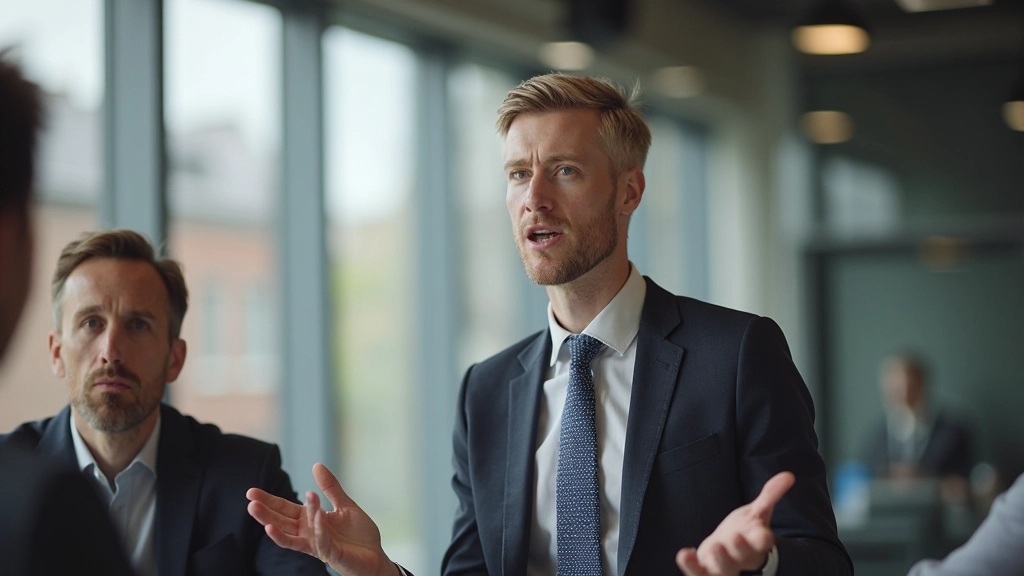 Professioneel persoon voert effectief gesprek met attentieve houding