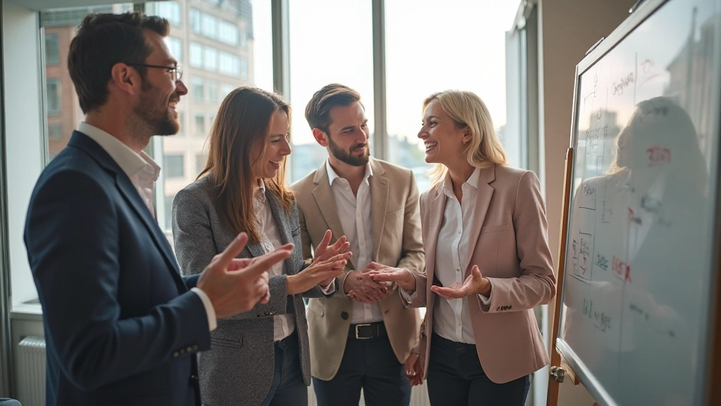 Professioneel team collaborating in modern Dutch office environment